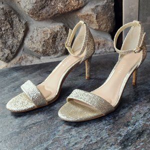 Kelley & Katie Kirstie Heels Gold/Silver Sparkle Size 6.5M